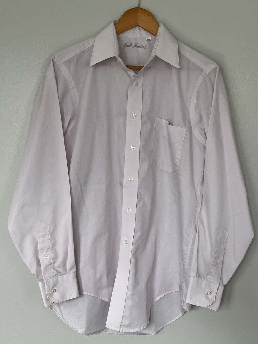 Vintage Nicola Mancini Dress Shirt Mens 15.5 33